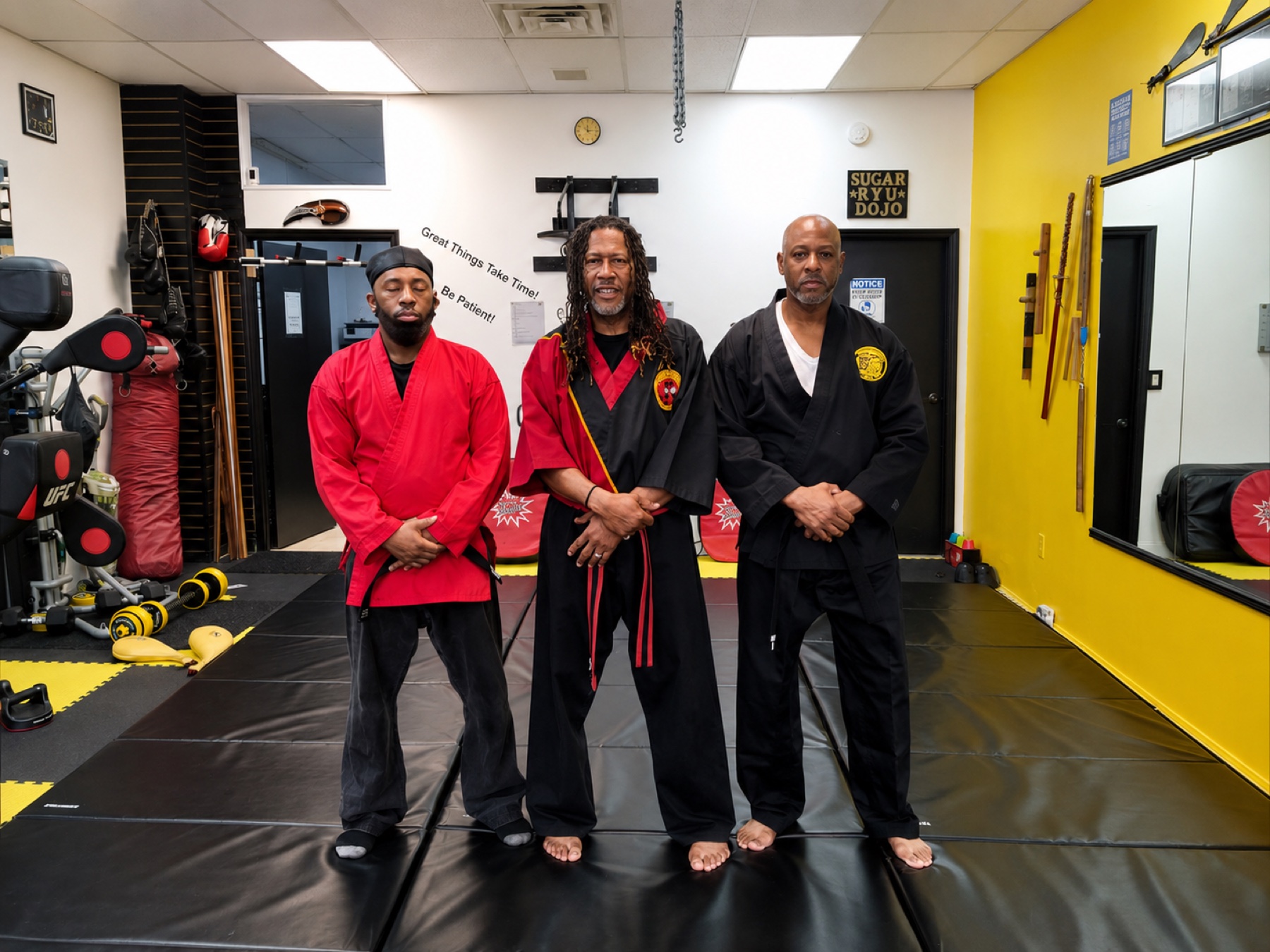 Worthy Ryu instructors standing together in the dojo
