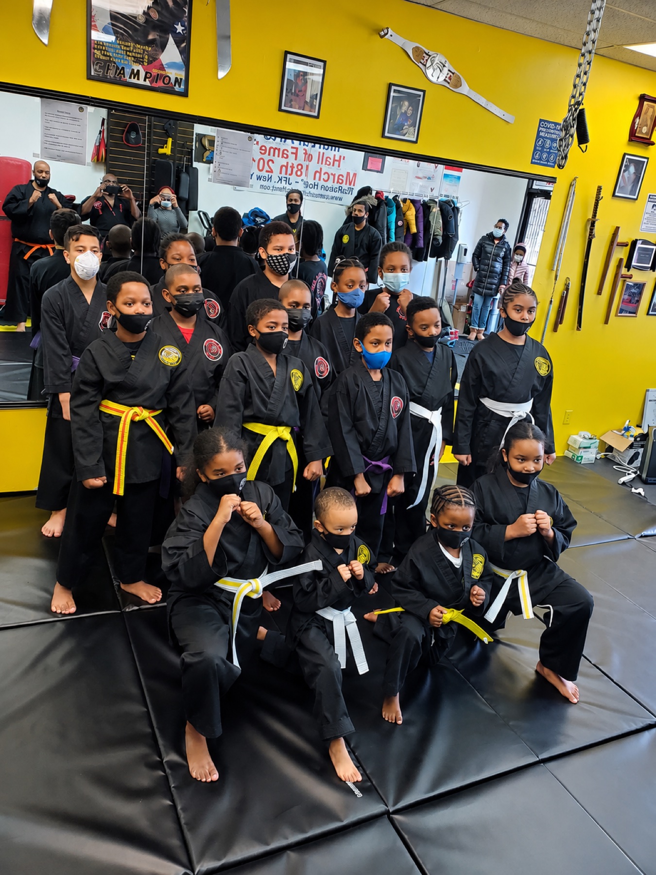 Youth Worthy Ryu students gathered on the mat